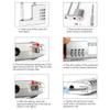 Adjustable Combination Lock Long Shackle Security Padlock Versatile Combination Lock Upgraded for Gym School & Fences