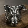 Adjustable Ox Head Ring In Antique Finish Retro Style Unisex Statement Jewelry Men Women