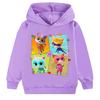 New Super Kitten Cartoon Cute Printed Children's Warm Pullover Hoodie Autumn Winter Outdoor Comfort Hoodie for Boys and Girls