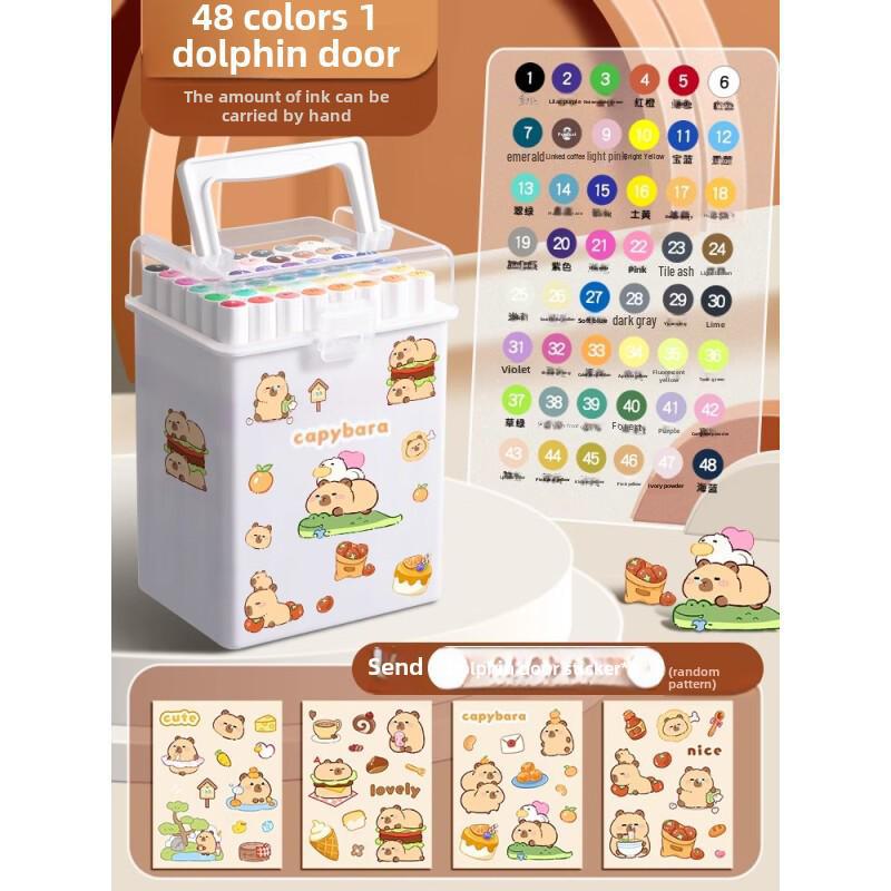 

Набор акварельных маркеров Capybara из 80 цветов для школьников и детей