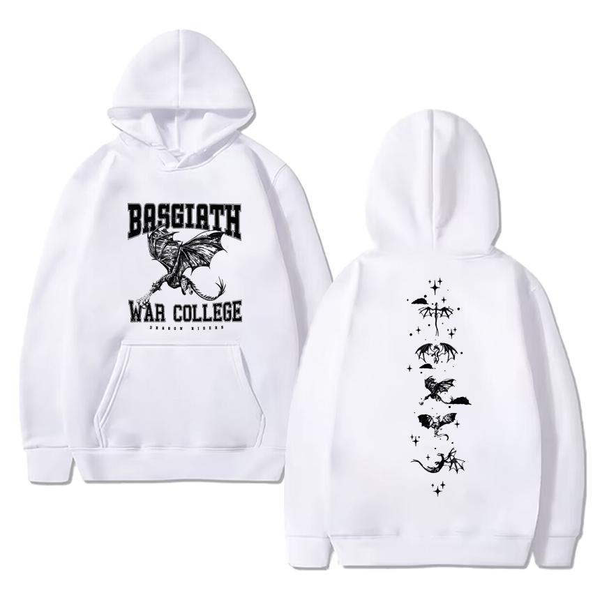 2025 New In Basgiath War College Printed Hoodies Men Women Dragon Riders Fourth Wing Harajuku Pullover Unisex Fleece Sweatshirt