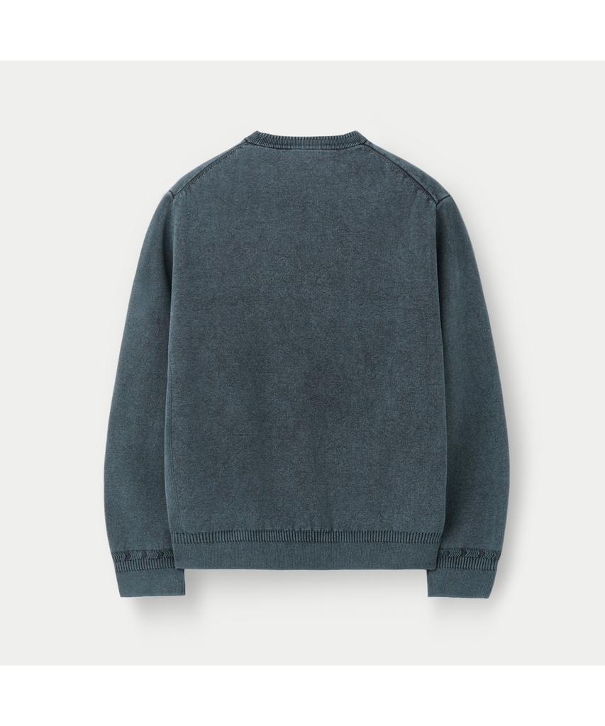 Silijeu Garment Dyed L/S Crew Neck Sweatshirt Sawas26111Bux