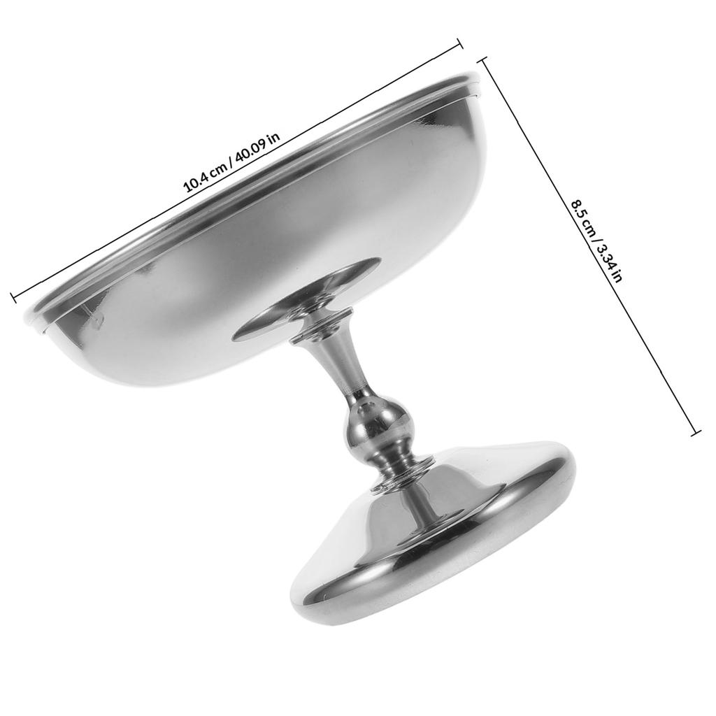 Hochwertiger Edelstahl Dessertbecher Vintage-Look Fußdesign für Eis Pudding Eisbecher Servierschale Behälter