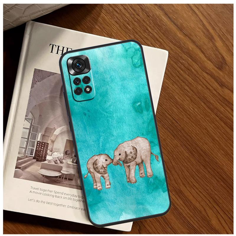 Baby Elephant Case For Xiaomi Redmi Note 13 9 10 11 12 14 15 Pro Plus Cover For Redmi 15 C 12C 13C 14C 10C