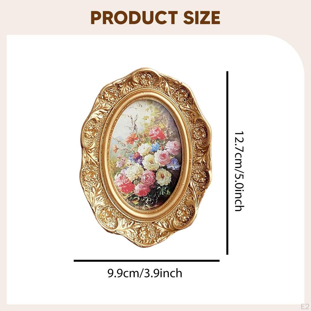 Picture Frame Vintage Photo European Antique Retro Ornate Holder Desktop Wall Mount
