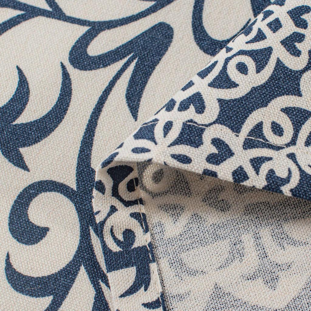 Yimanqiyun Blue Floral Window & Door Curtains, Coffee & Kitchen Washbasin Dustproof Cover