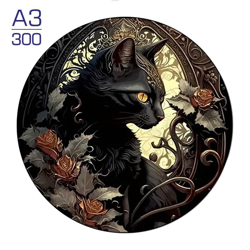 Non-Toxic Wolf A3 A4 A5 Wooden Puzzle For Adults Children Wood Diy Crafts Animal Shaped Holiday Gift Wooden Jigsaw Home Decor