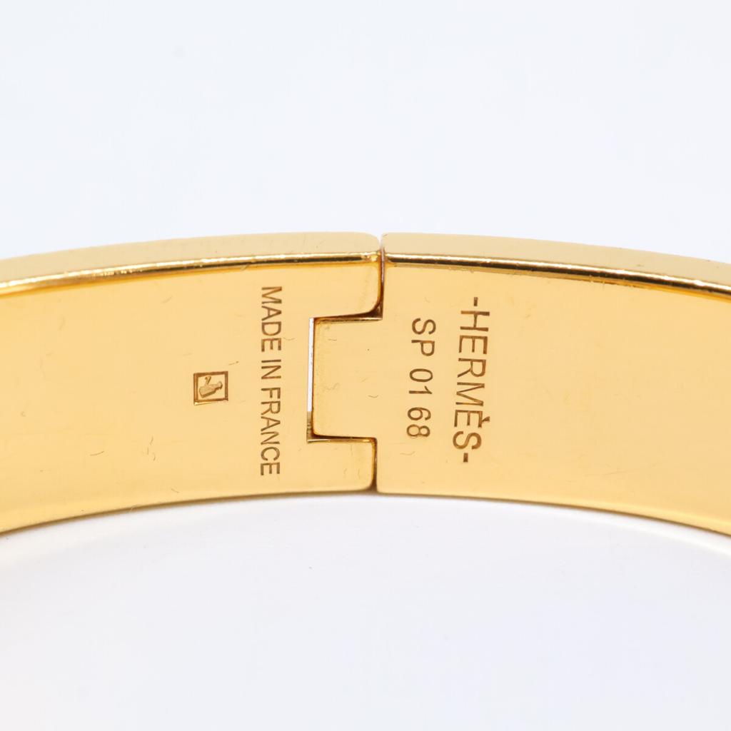HERMES H700001 Click H Bangle Black / goldUsed