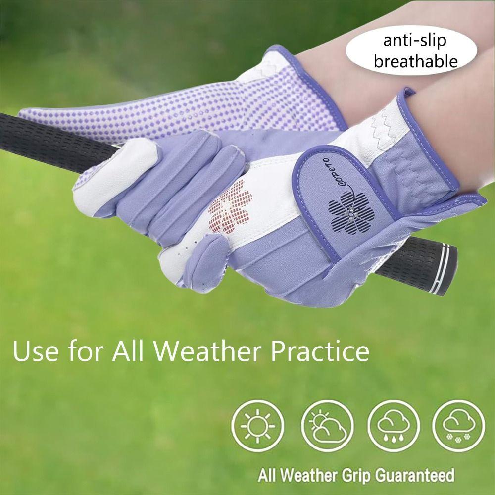 A Pair Enhanced Grip Golf Gloves Breathable Golf Accessories Ladies Golf Gloves  for All Weather