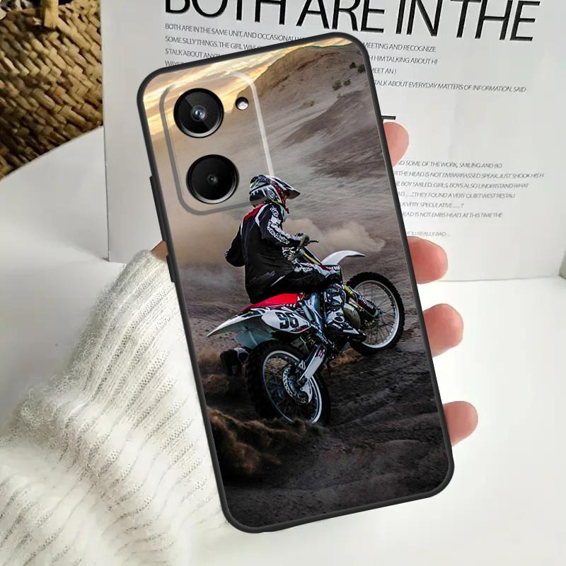 Moto Cross Motorcycle Sports For Realme GT Neo 5 GT5 9 10 11 12 Pro Plus C30 C31 C33 C35 C25s C21Y C51 C55 C67 C53 Case