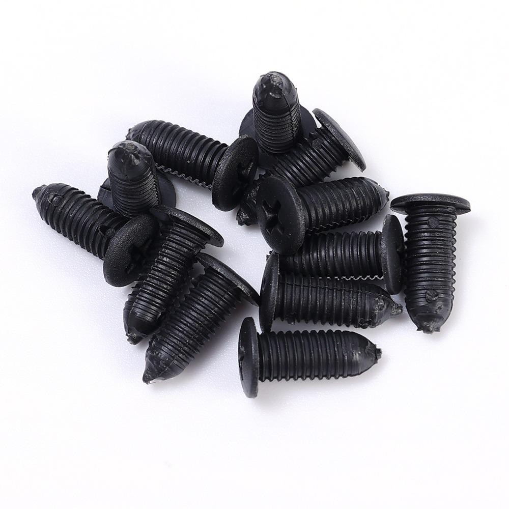 Sorte Plast Nitter Fastgørelseselement 8 mm Hul Bil Kofanger Skærm Holder Clips Universel Bil Dør Trim Panel Trykknap Clips Spænde