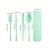 1pcs Knife, fork, spoon and chopsticks plastic tableware set, reusable, suitable for picnics, camping, and student supplies