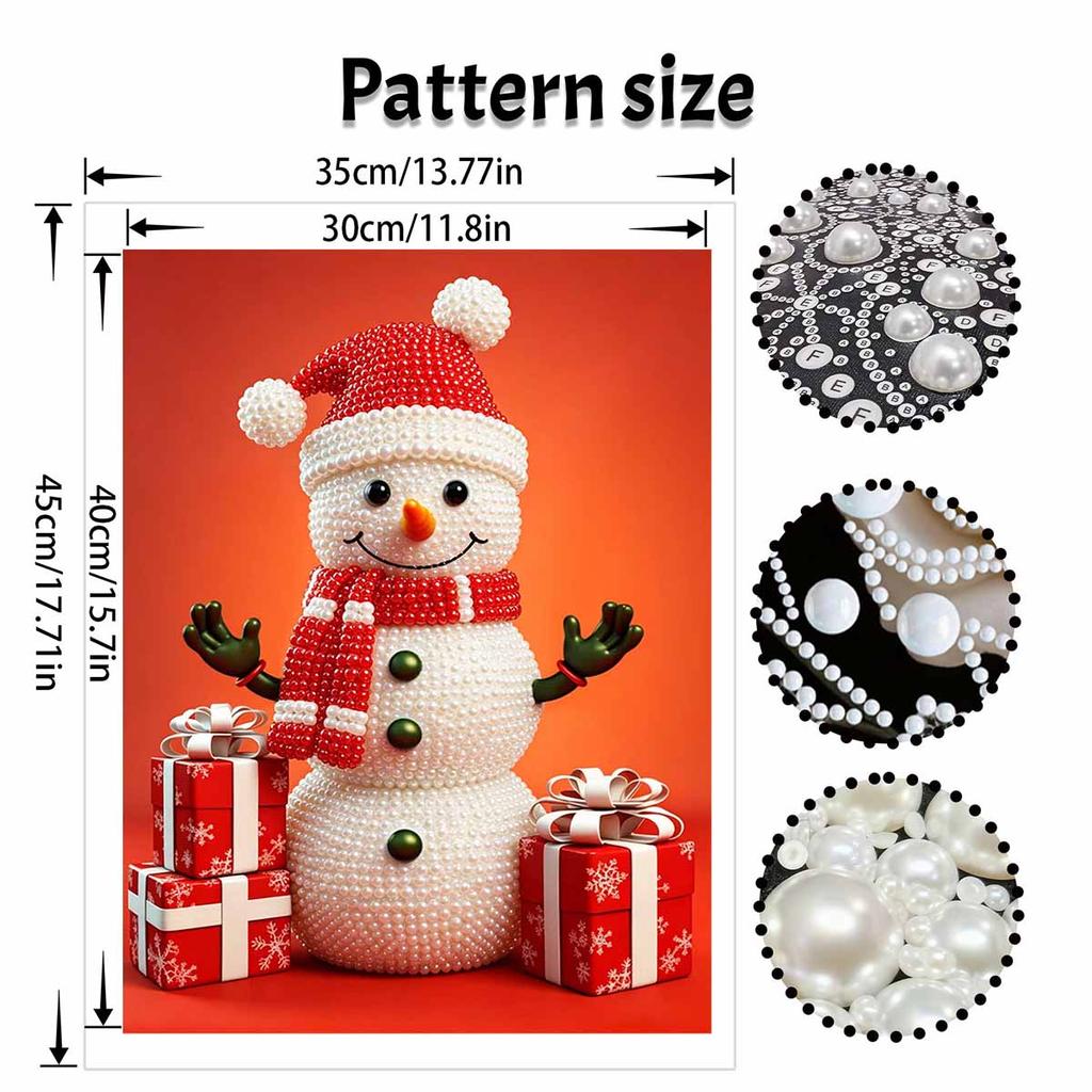 Christmas Snowman Pearl Painting Kit Handmade DIY Home Decoration Painting