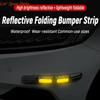 Y4UA 1 Pair Automotive Adhesive Reflective Bumper Guard Tape Anti Collision Strips