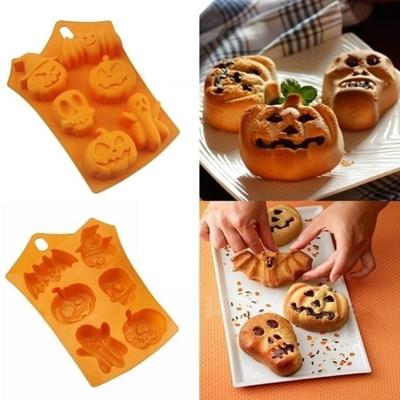 Silicon Crayon Happy Halloween Home Decoration Silicon Pumpkin Cake Mold Kitchen Baking Tools Mold Cake Silicon Mold