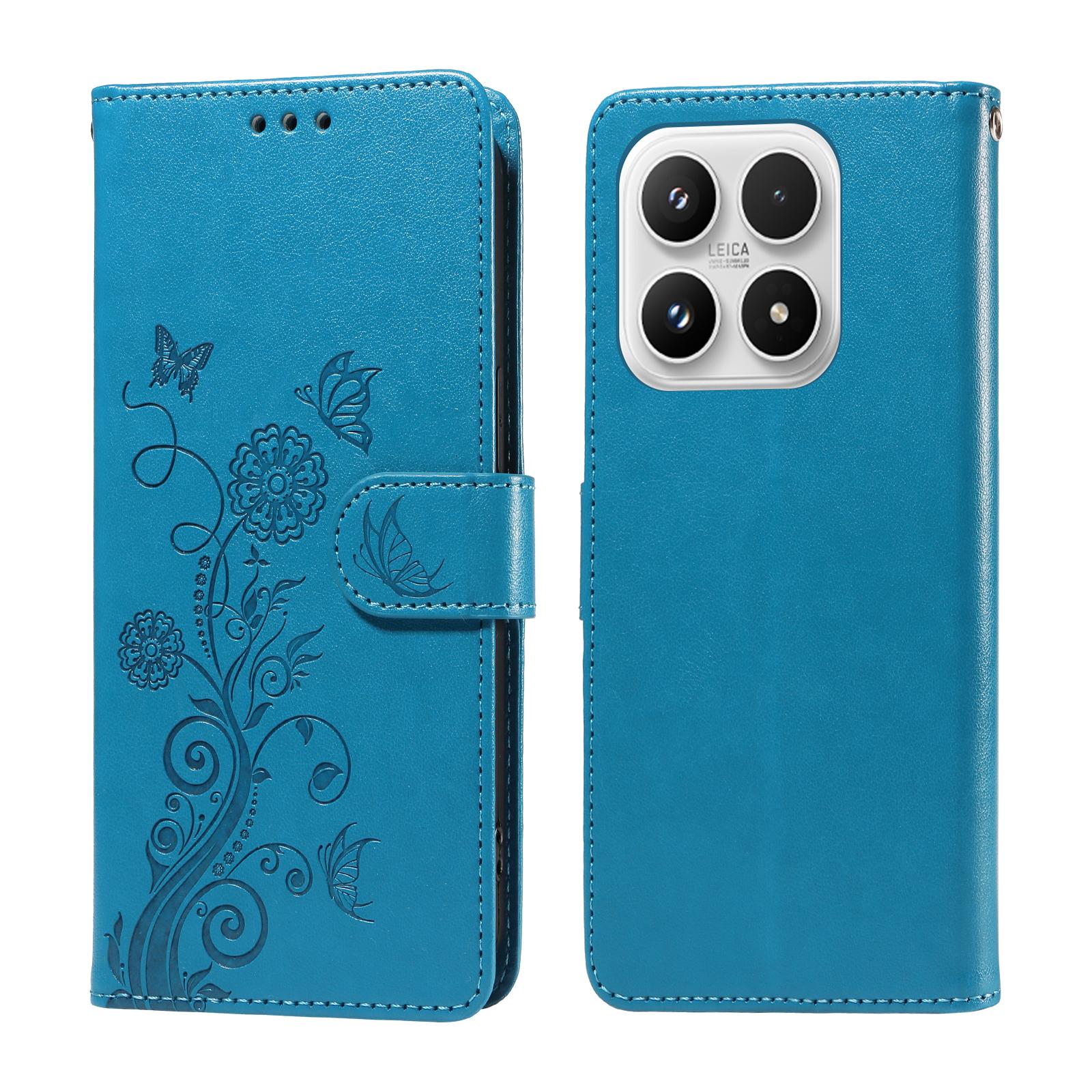 

For Xiaomi 17 Leather Case Butterfly Floral Imprint Wallet Stand Cover