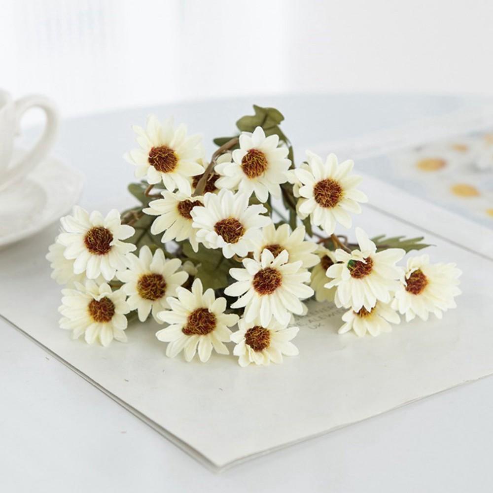 

Artificial Flower Silk Small Daisy Hot Sale Wedding Bridal Bouquet Home Outdoor Garden Wreath Wall DIY Gift Box Holiday Festival 1pc белый