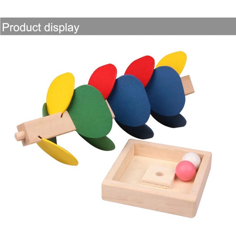 Mini Colorful Tree Marble Ball Run Track Building Blocks Kids Wooden Toys Montessori Learning Educational Toys for Children Gift