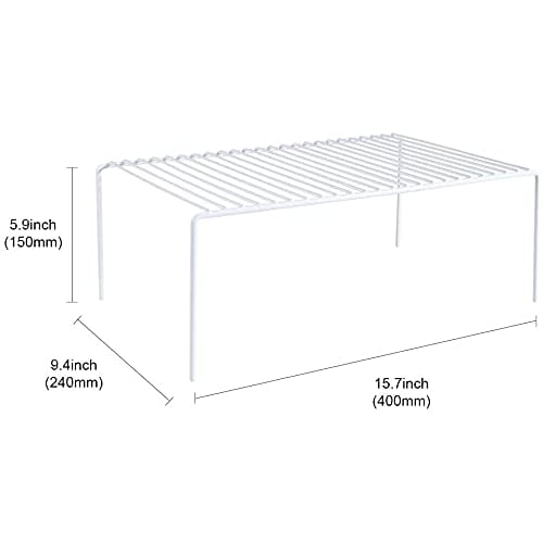 Kitchen Storage Rack, Spice Rack, Under-Sink Storage, Closet Organizer, White, Set of 2