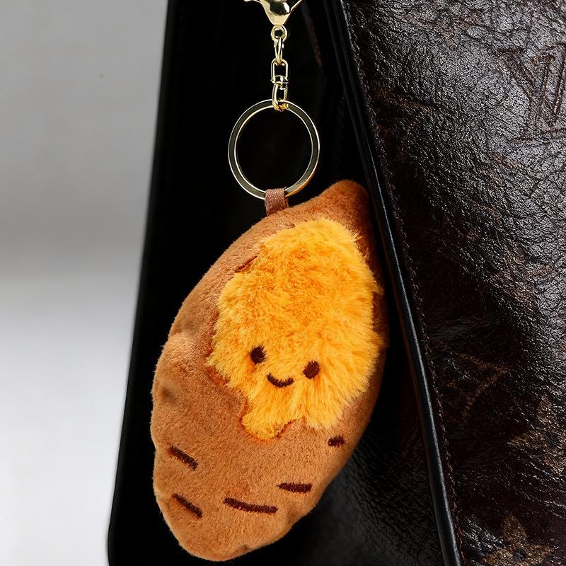 

2025 Cute Roasted Sweet Potato Plush Keychain – Girly Heart Bag Charm & Gift Fairy Roasted Sweet Potato Charm