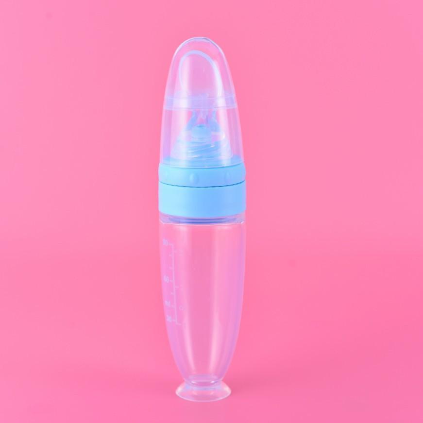 1 Pcs Baby Rice Paste Bottle Baby Silicone Milk Bottle Feeding Spoon For Baby Silicone Squeeze Spoon Rice Paste Bottle