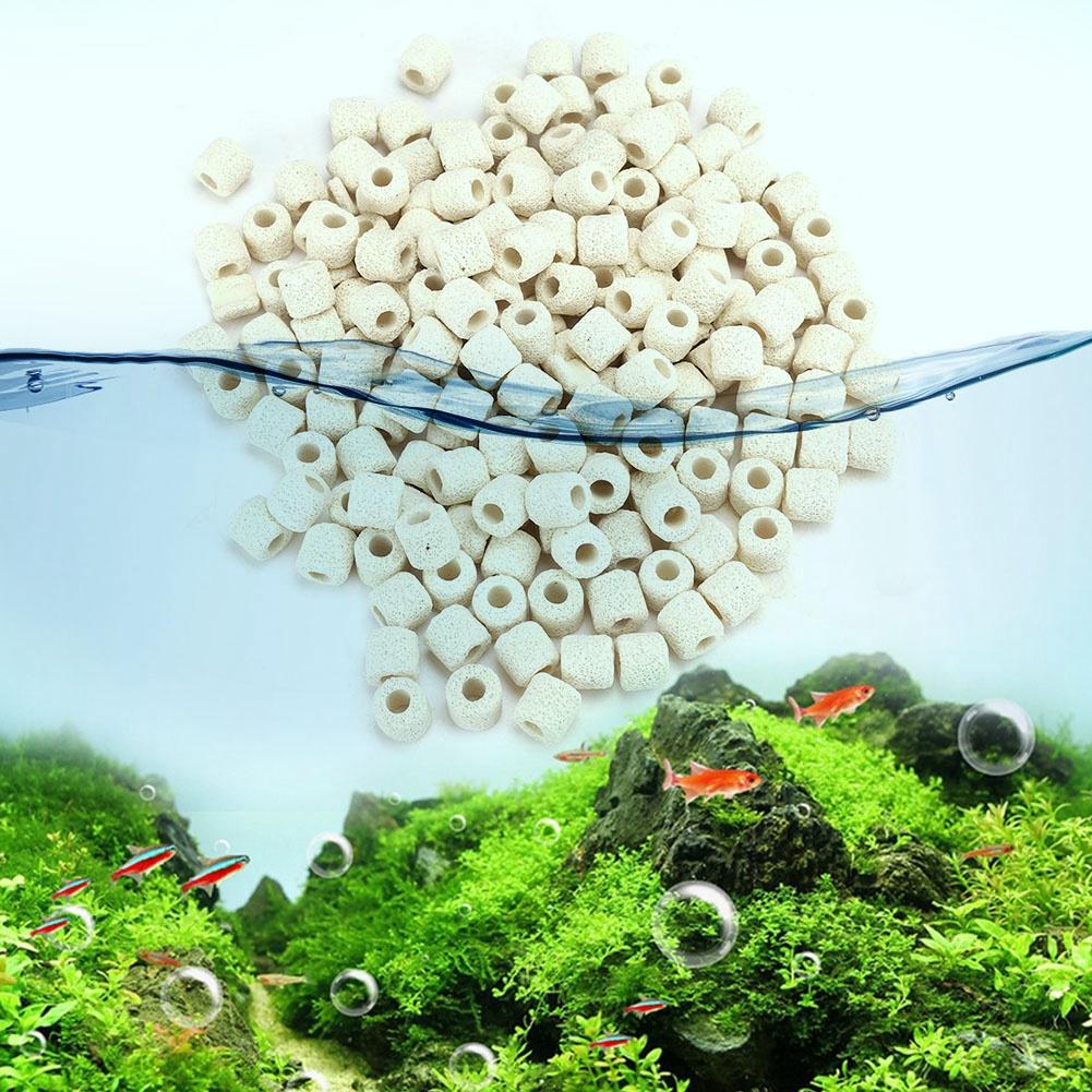 

Aquarium Exquisite Micro Hole Ceramic Ring Fish Tank Biological Bacteria Professional Filter Material with Net Bag