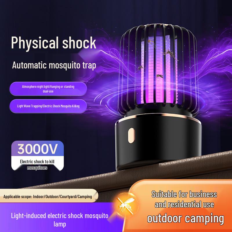 Silent Wall-Mounted Electric Mosquito Killer Lamp with Automatic Blue Light Lure – Multifunctional Summer Insect Control Device.