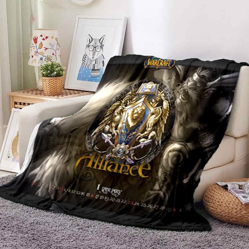 classic game World of Warcraft Frozen Throne blanket Soft and portable four season home bed, sofa blanket, office travel, lunch break, warm blanket Y7