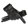Warm Leather Gloves for Men's PU Touch Screen Gloves Plus Velvet To Protect The Cold Driving All Fingers for Outdoor Riding Autumn and Winter Gloves