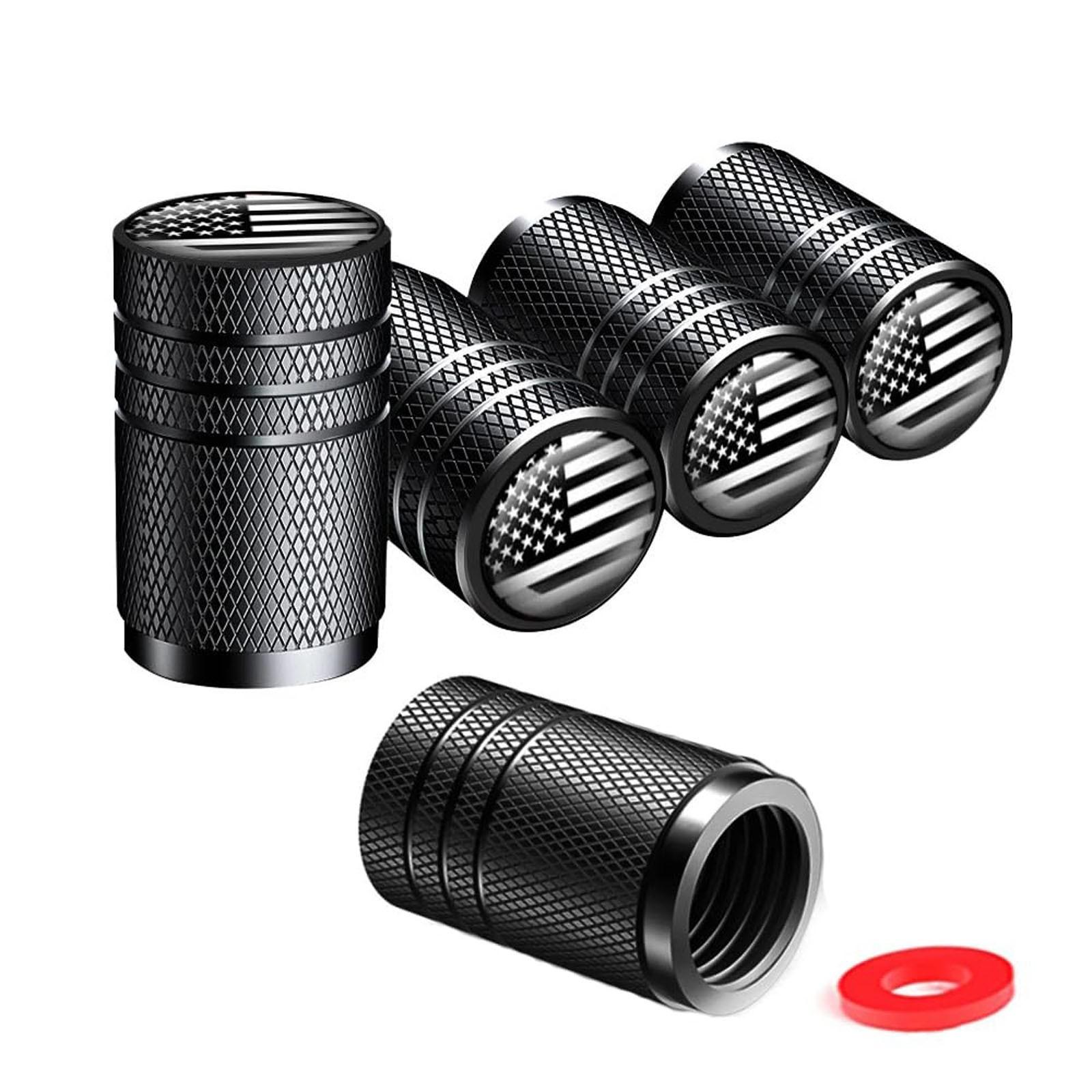 

Крышка стержня шины 4 шт., металлическая крышка для шин с пластиковым вкладышем, устойчивая к утечкам для легковых и грузовых автомобилей 4 шт. One Size