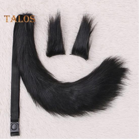 Fuchsohren Schwanz Set Handgemachtes Plüsch Tier Cosplay Requisiten Realistisches Design Rollenspiel Halloween Party Zubehör
