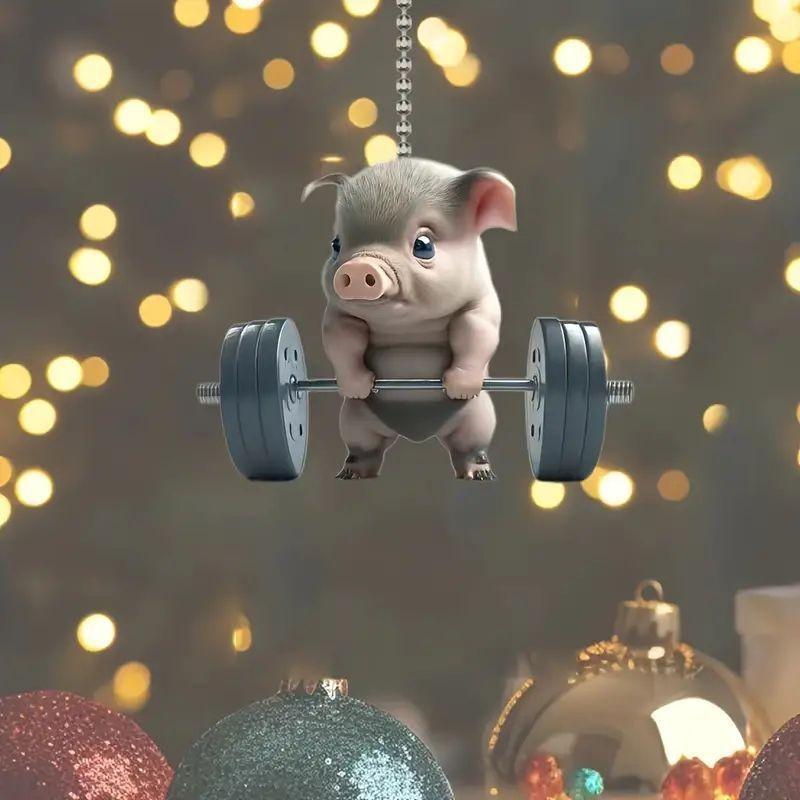 Pig Trendy Acrylic Car Charm For Eyecatching And Fun Car Interior Decor