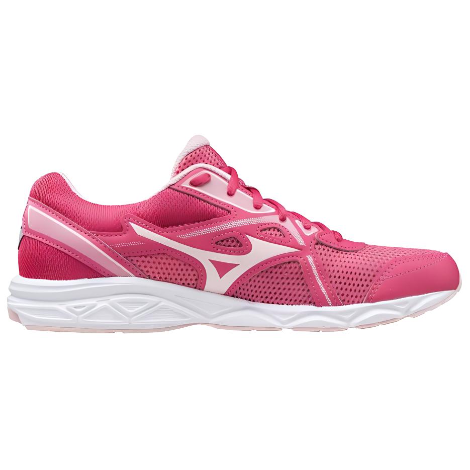 Mizuno Spark 5 Lace-Up Fabric Non-Slip Wear-Resistant Breathable Low-Top Rubber Sole EVA Running Shoes Women Sneaker Red K1GA200463