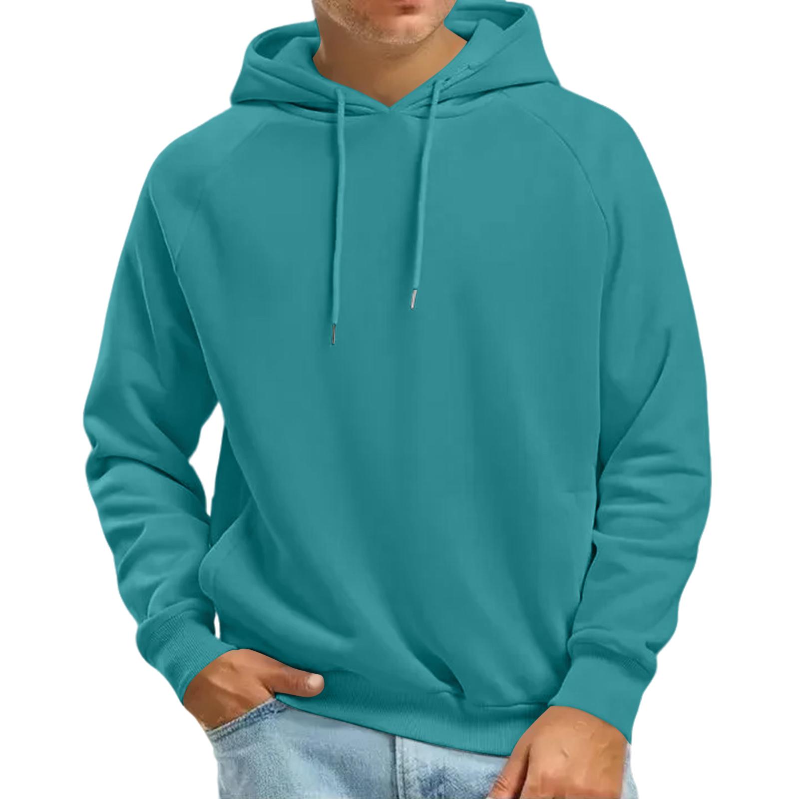 

Men s Fashion Raglan Long Sleeve Hooded Sweatshirt M