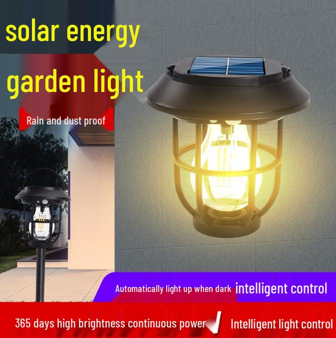 Waterproof Solar Wall Lamp: Outdoor Courtyard Light with Automatic Induction and Decorative Night Illumination.