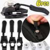 Kit de reparare fermoar 2-6 buc. Fermoar universal pentru repararea fermoarului instant Fermoare de înlocuire Fermoare glisante de salvare Cap 3 dimensiuni diferite