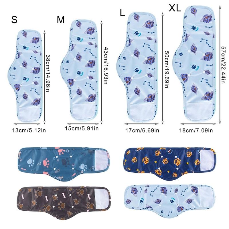 Reusable Male Dog Diapers With Removable Pad Permeable Male Dog Diapers for Home Travel or Outdoor Use