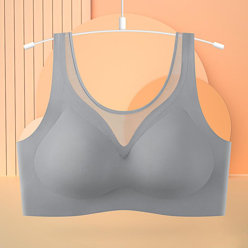 Seamless Plus Size Anti-Sag Sports Bra: Shockproof, Side Support, Bust Minimizing Vest