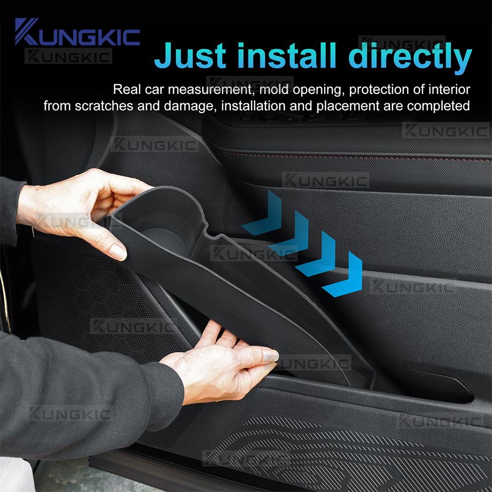 KUNGKIC For Subaru Forester 2025 2026 2027 Silicone Storage Box LHD RHD Car Side Doors Organizer Case Interior Accessories
