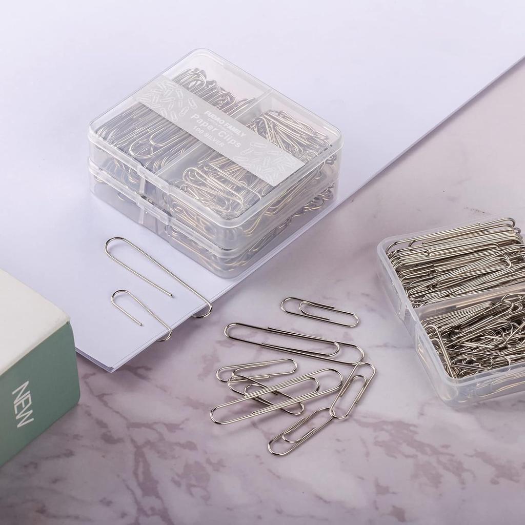 Paper Clips Assorted Sizes, Large PaperClips, Small PaperClips, Paper Clip, Paperclips, Pack of 3 Boxes of 100 Clips Each (300 Clips Total)