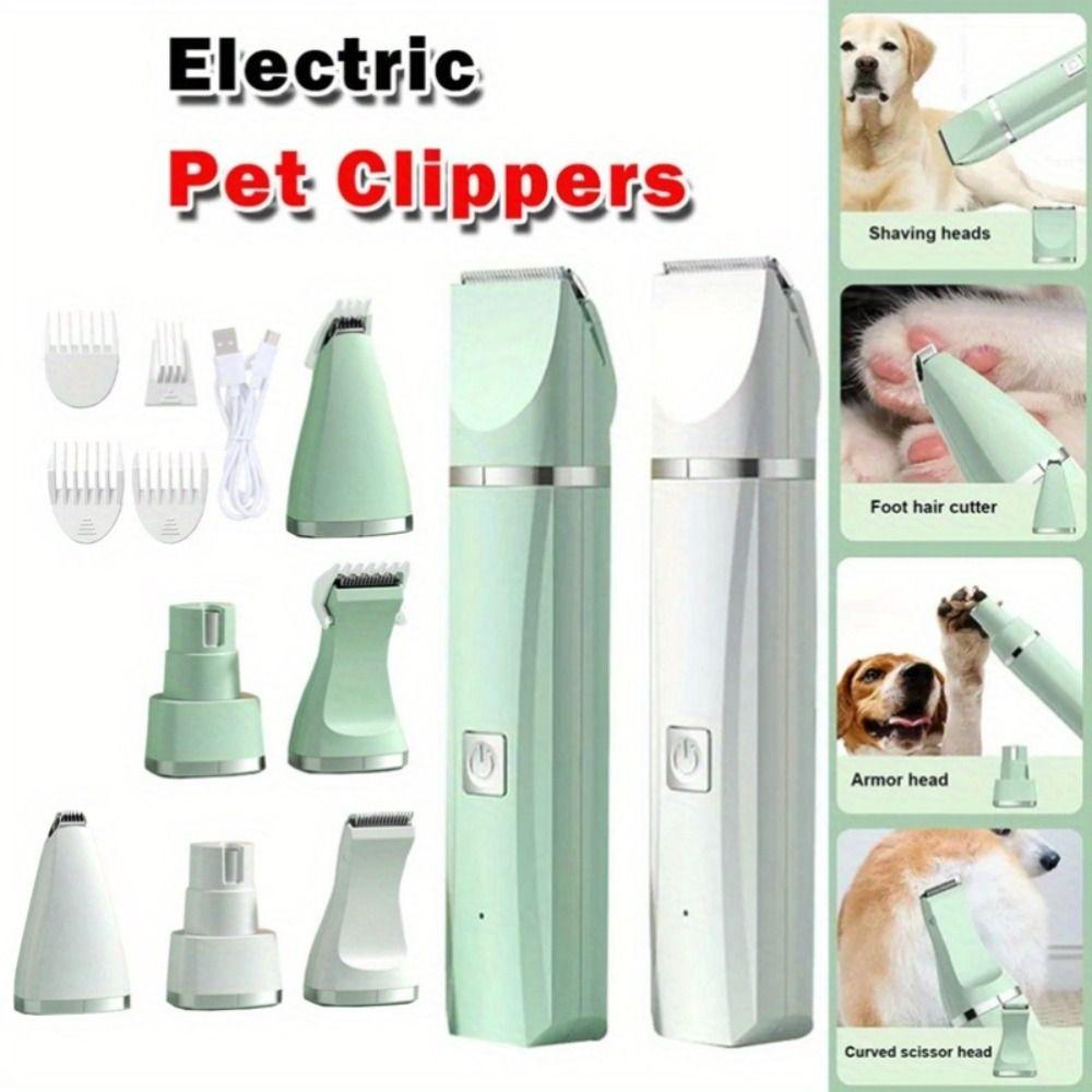 Cordless Pet Trimmer Hairclipper Quiet Portable Cordless Pet Shaver USB Rechargeable Electric Dog Clippers