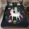 Dropship Einhorn Bettwäsche Bettwäsche Traum Karton Einhorn Bettbezug Set Dick Kinder Kinder Voll King-Size Abmessungen Abmessungen Warmer Bettdeckenbezug