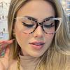 Retro Fashion Anti Blue Light Cat Eye Glasses Frame For Women  High Quality Clear Lens Reading Trending Eyeglassses