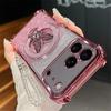 Glitzer Schmetterling Kristall Armband Handyhülle Für iPhone 17 16 15 14 13 12 11 Pro Max Plus 17 Air Stoßfeste Weiche Silikonhülle