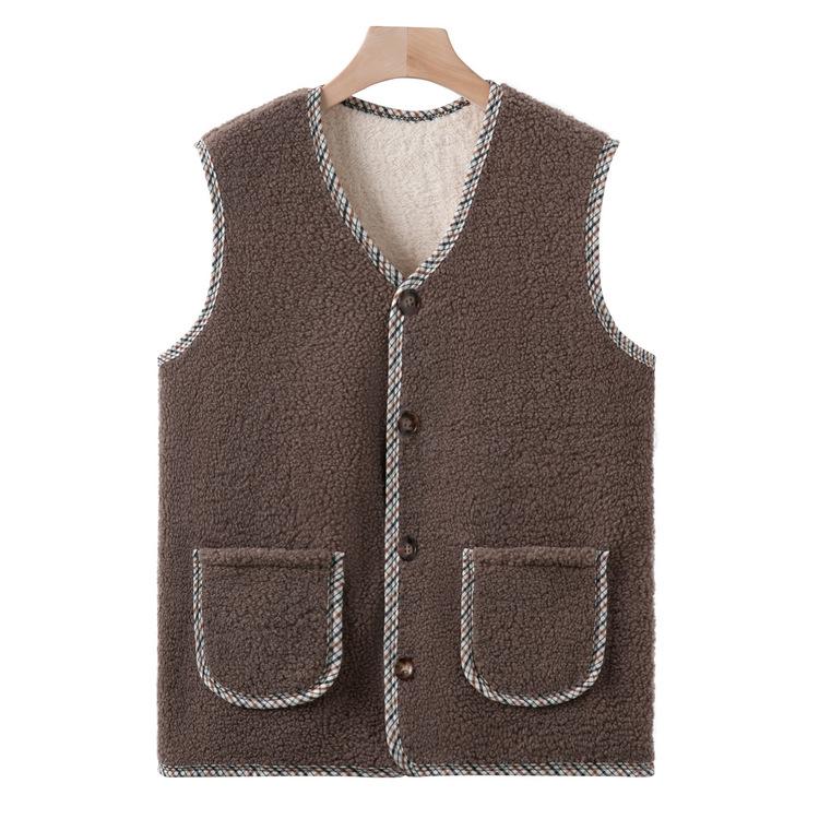 Nowy Styl Babciny Płaszcz Jesienny Kamizelka dla Matki w Średnim Wieku Krótka Kamizelka Tank Top Luźna dla Osób w Średnim i Starszym Wieku