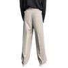 Men's Classic Pleated Solid Color Trousers - Versatile, Loose-Fit for Spring and Autumn In Korean Business Style
