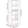 Bookshelf Sonoma Oak 60 x 30 x 189 cm Particleboard