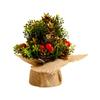 1PC Christmas Decoration Desktop Pine Cone Linen Christmas Tree Decoration Ornaments Home Scene Decoration Accessories