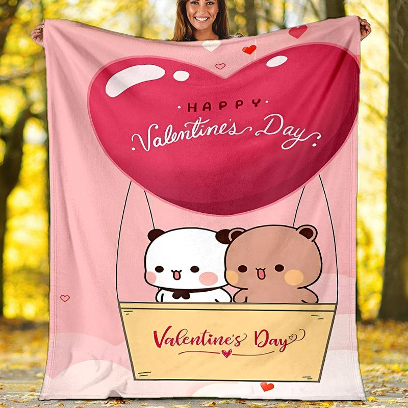 Bubu Dudu Theme Printed Blanket - Perfect for Couch, Bed, Travel & Outdoor Use | Machine Washable, Cozy & Durable.