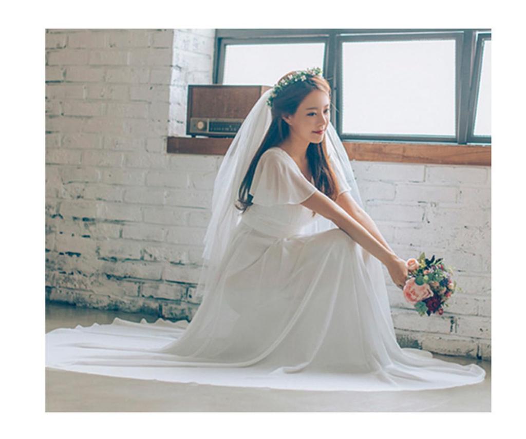 CHUMO Wedding Evening Long Banquet Size [DYIOPMFGZ] Women's Dress, Dress, Dress, Dress, V-Neck, Simple, Elegant, Elegant, Formal, Wedding, Reception,